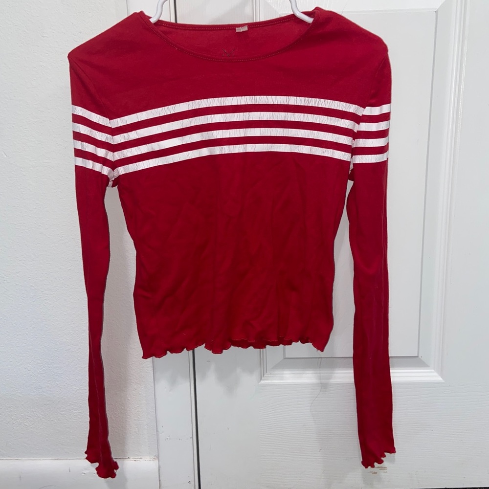 Pacsun Basics long sleeve red top